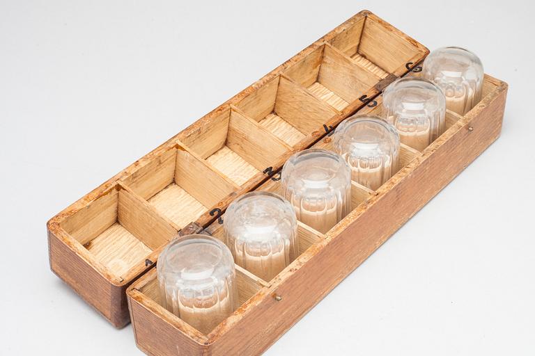 GLAS, 6+6 st, i etui, 1900-talets första hälft.