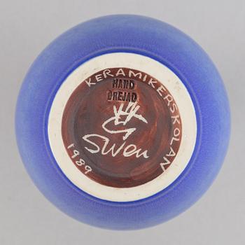 Sven Wejsfelt, a set of three stoneware vases for Gustavsbergs studio, 1980, 1987 and 1989.