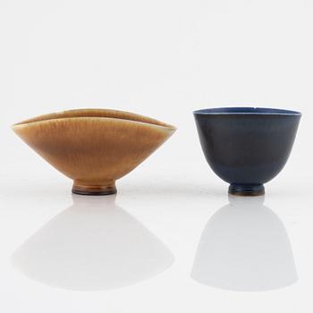 Berndt Friberg, a set of two stoneware bowls, Gustavsberg, Sweden.