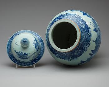 URNA med LOCK, kompaniporslin. Qing dynastin, Jiaqing (1796-1820).