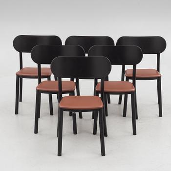Jonas Lindvall, six chairs, 'Hundranian', Stolab, 2019.