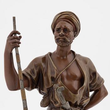 Jean Didier Debut, after, a patineted bronze sculpture, signed.