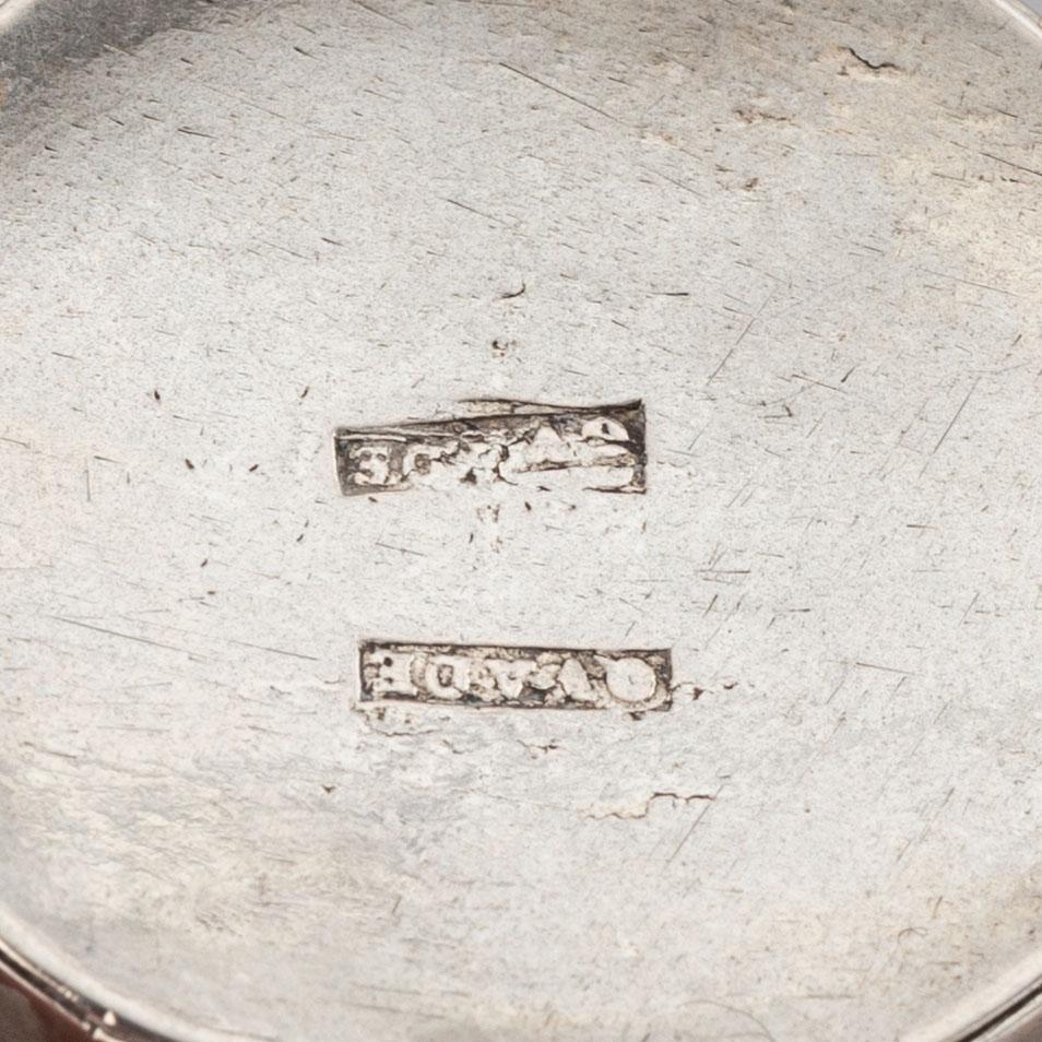 Two silver boxes, AI Lignell, Sundsvall, Sweden circa 1820 and PO Quade, Maribo, Denmark 1840-96.