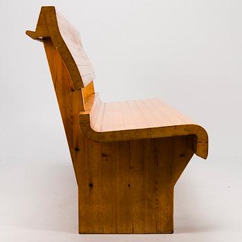 Alvar Aalto, CHURCH BENCH, a sample, late 1950s.