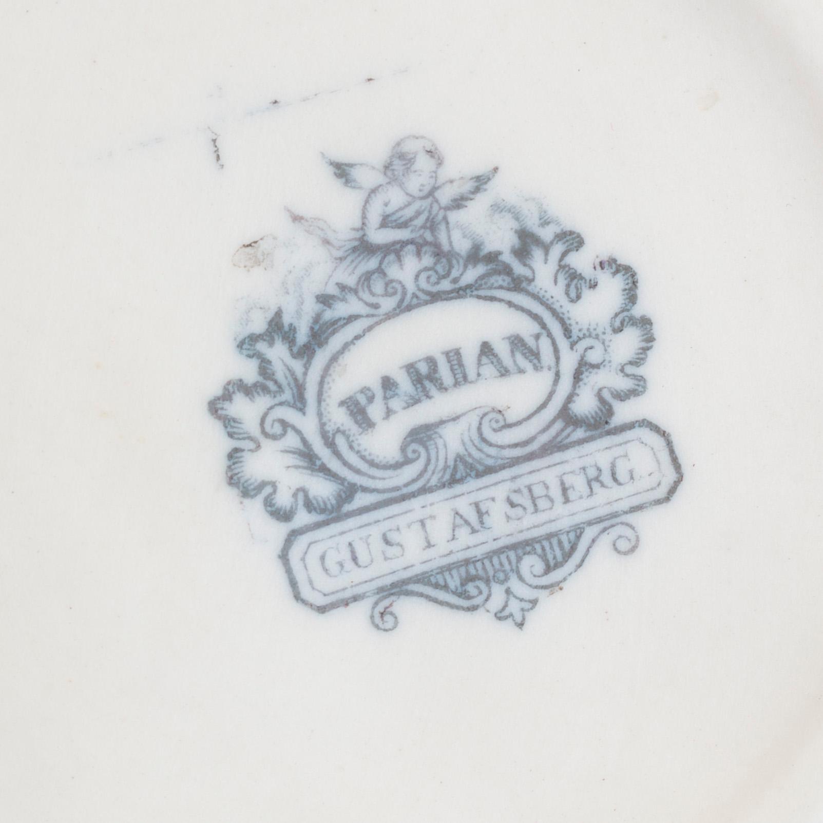 TWO BUTTER BOWLS, Gustafsberg, second half of the 19th century.