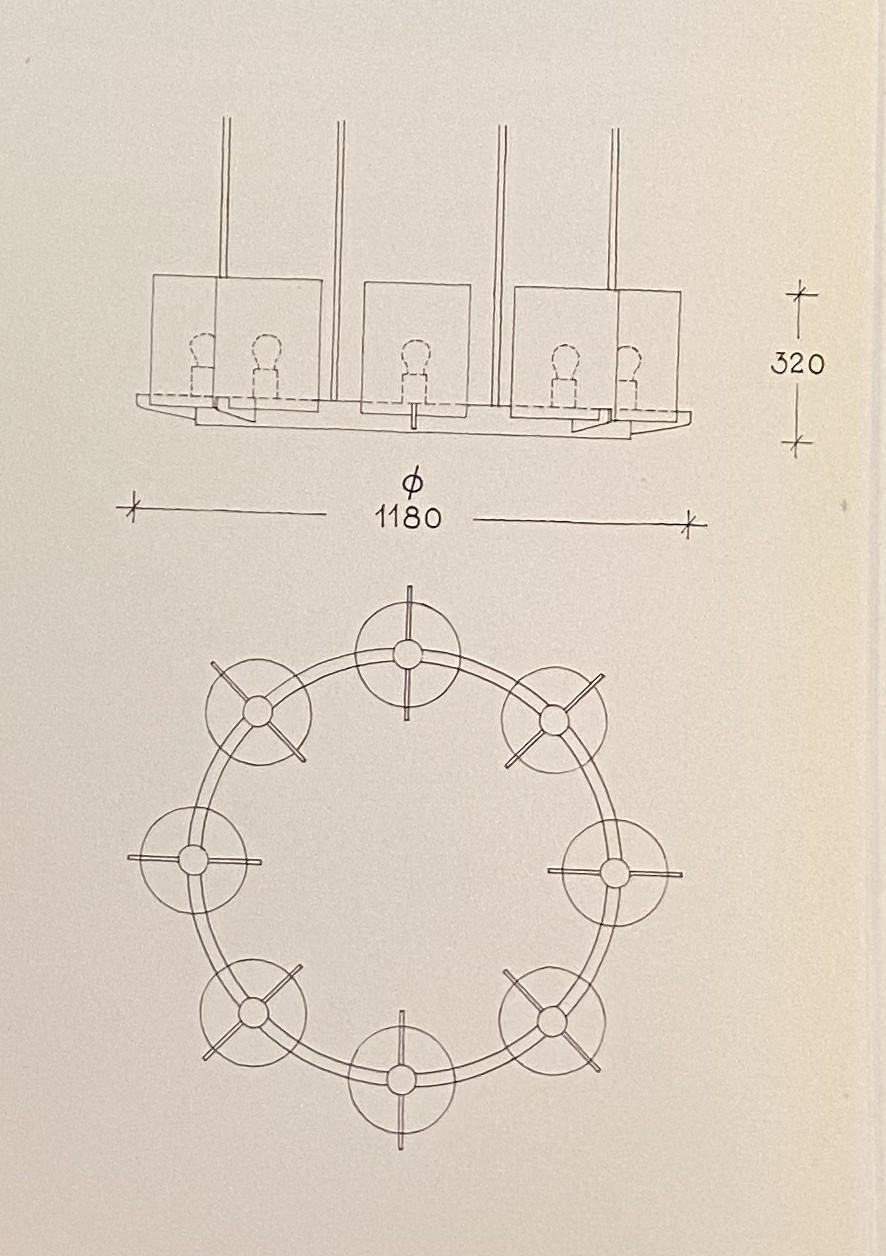 Hans-Agne Jakobsson, a ceiling lamp model "C 1091", Hans-Agne Jakobsson AB, Markaryd, 1960s-70s.
