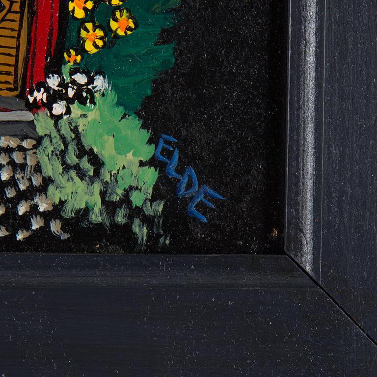 BENGT ELDE, Oil on panel, signed.