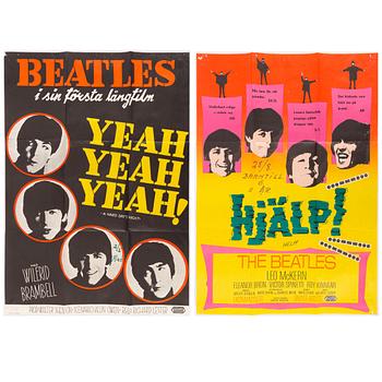The Beatles, two vintage movie posters, 1946-65.