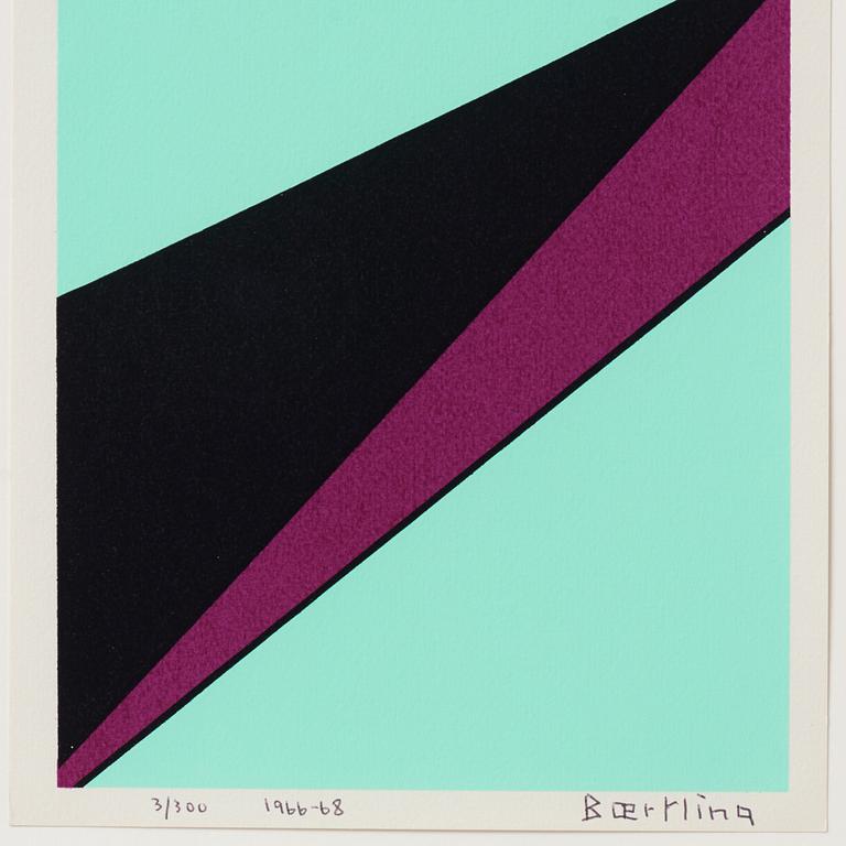 Olle Baertling, silkscreen in colours, 1966-68, signed 3/300.