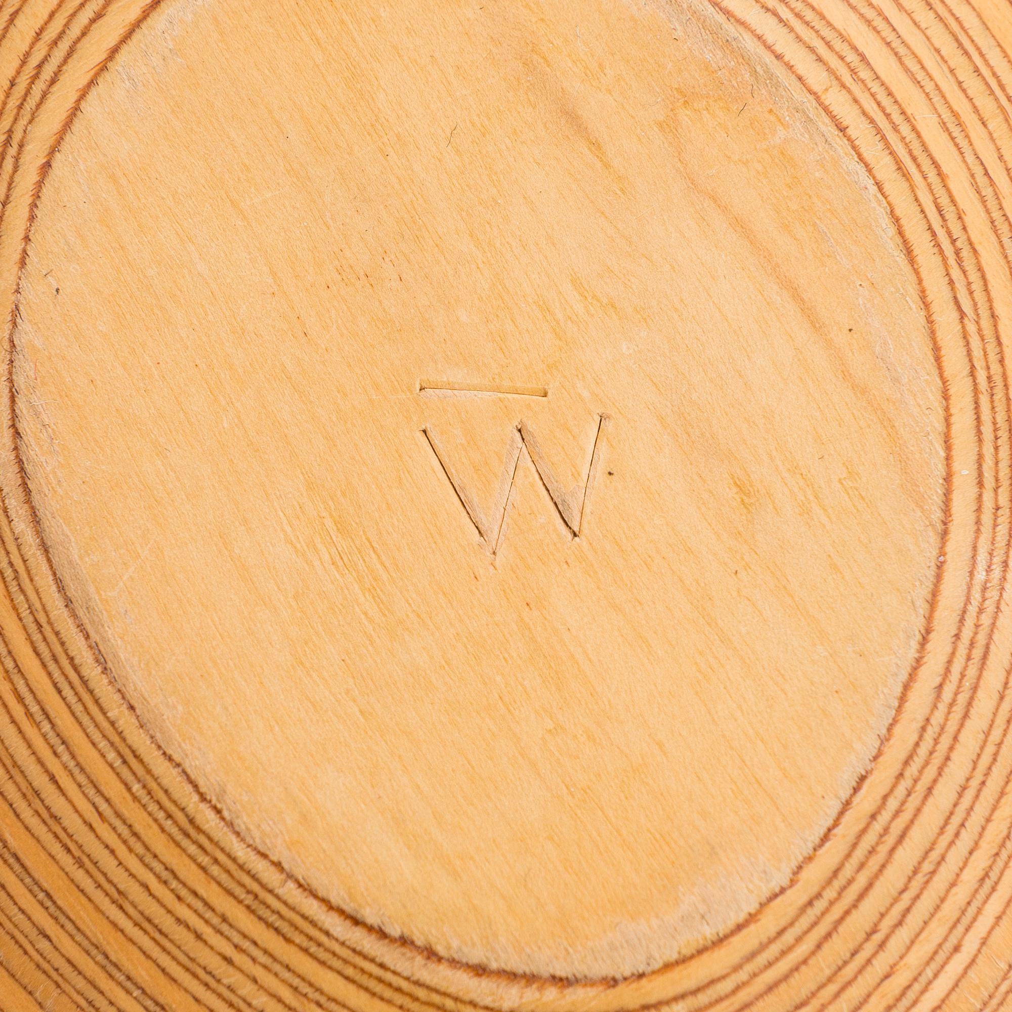 Tapio Wirkkala, A plywood dish signed TW.