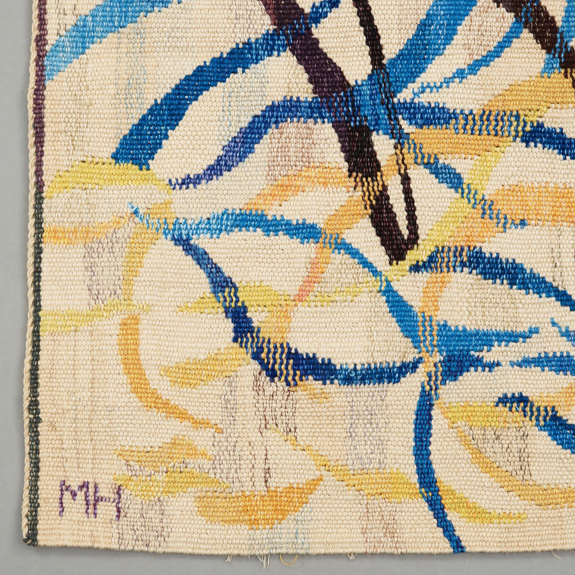Marin Hemmingsson, VÄVNAD. Gobelängteknik. 59,5 x 55 cm. Signerad MH.