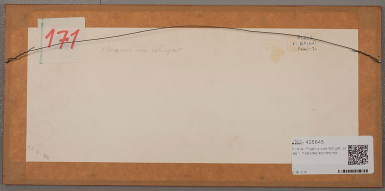 MAGNUS VON WRIGHT, blyertsteckning, osignerad.