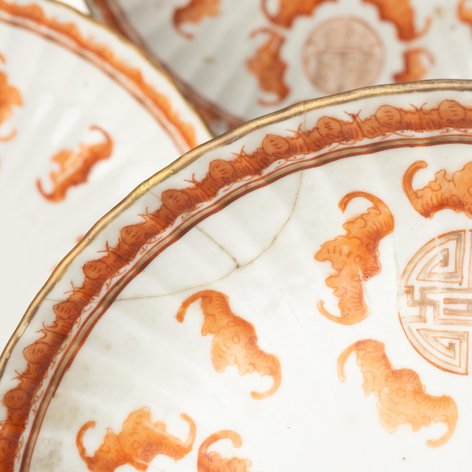 A set of four dishes, Qing dynasty, 19th century.