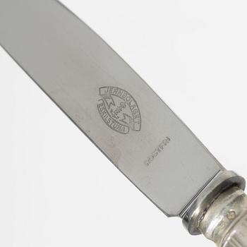 Gustaf Möllenborg, a set of twelve Swedish silver dinner knives, mark of Gustaf Möllenborg, Stockholm 1824-1826.