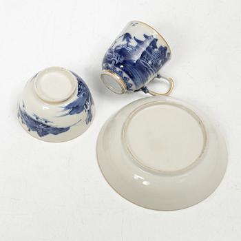 Teservis, 15 delar, kompaniporslin, Kina, Qingdynastin, Qianlong (1736-95).