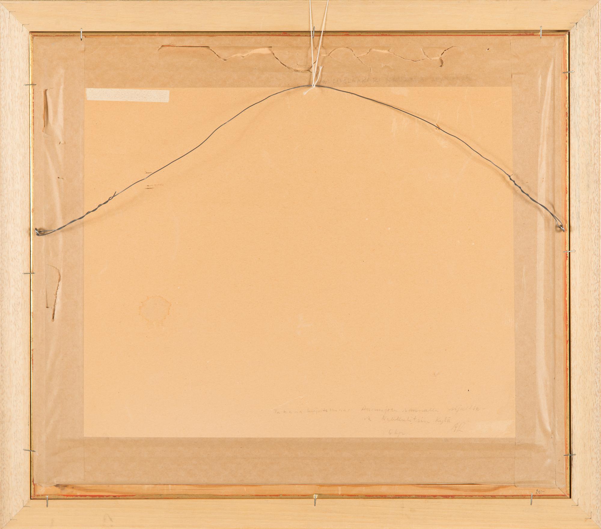 Juho Rissanen, watecolour and pencil, signed and dated 3.10.41.