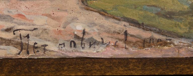 Piotr Ivanovich Petrovichev, VIEW OF TOROPETS. Signed indistinctly. Tempera on board. 46x95 cm.