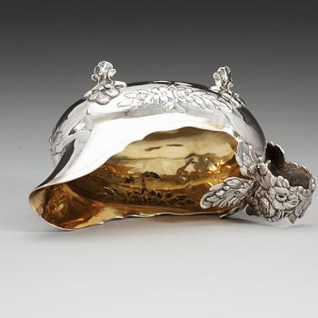 A Swedish 18th century parcel-gilt cream-jug, marks of Anders Schotte, Uddevalla 1784.