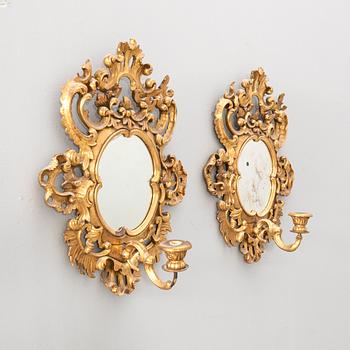 Lampetter ett par Barock-stil 1900-talets första hälft/mitt.