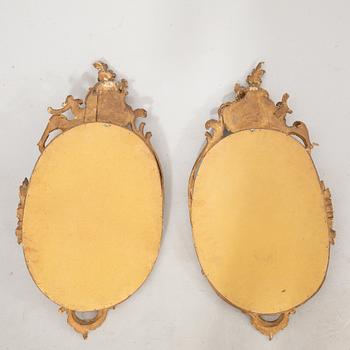 Mirrors, a pair in the Rococo style, circa 1900.