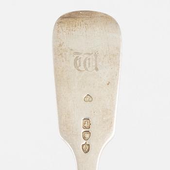 An English Silver Cutlery Set, including marks of  Chawner & Co, London 1844 (26 pieces).
