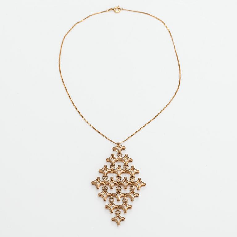 Elis Kauppi, Kaulakoru, 14K kultaa. Kupittaan kulta, Turku.