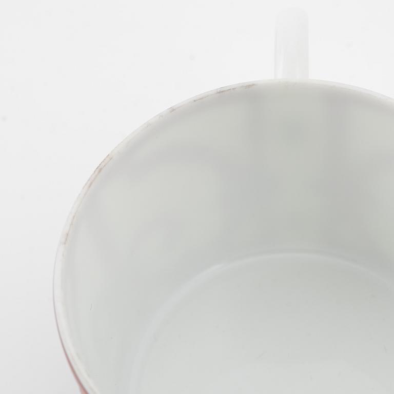 Hermès, nine-piece tea- and coffee porcelain service, 'Balcon du Guadalquivir', Paris France.