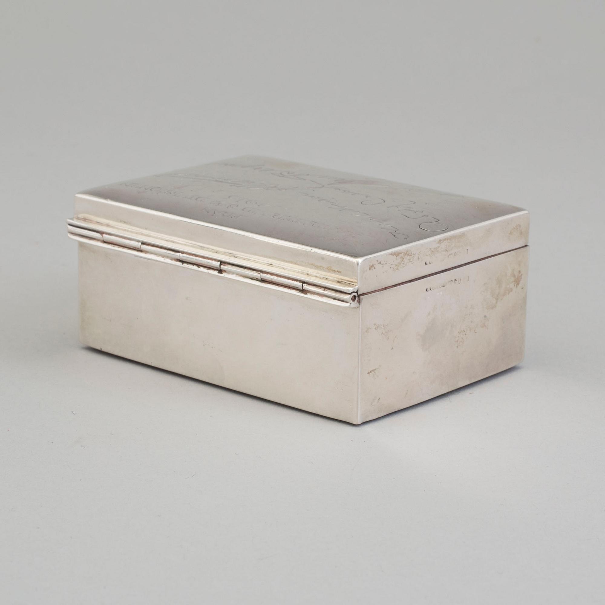 an early 20th century silver box by K Andersson Stockholm.