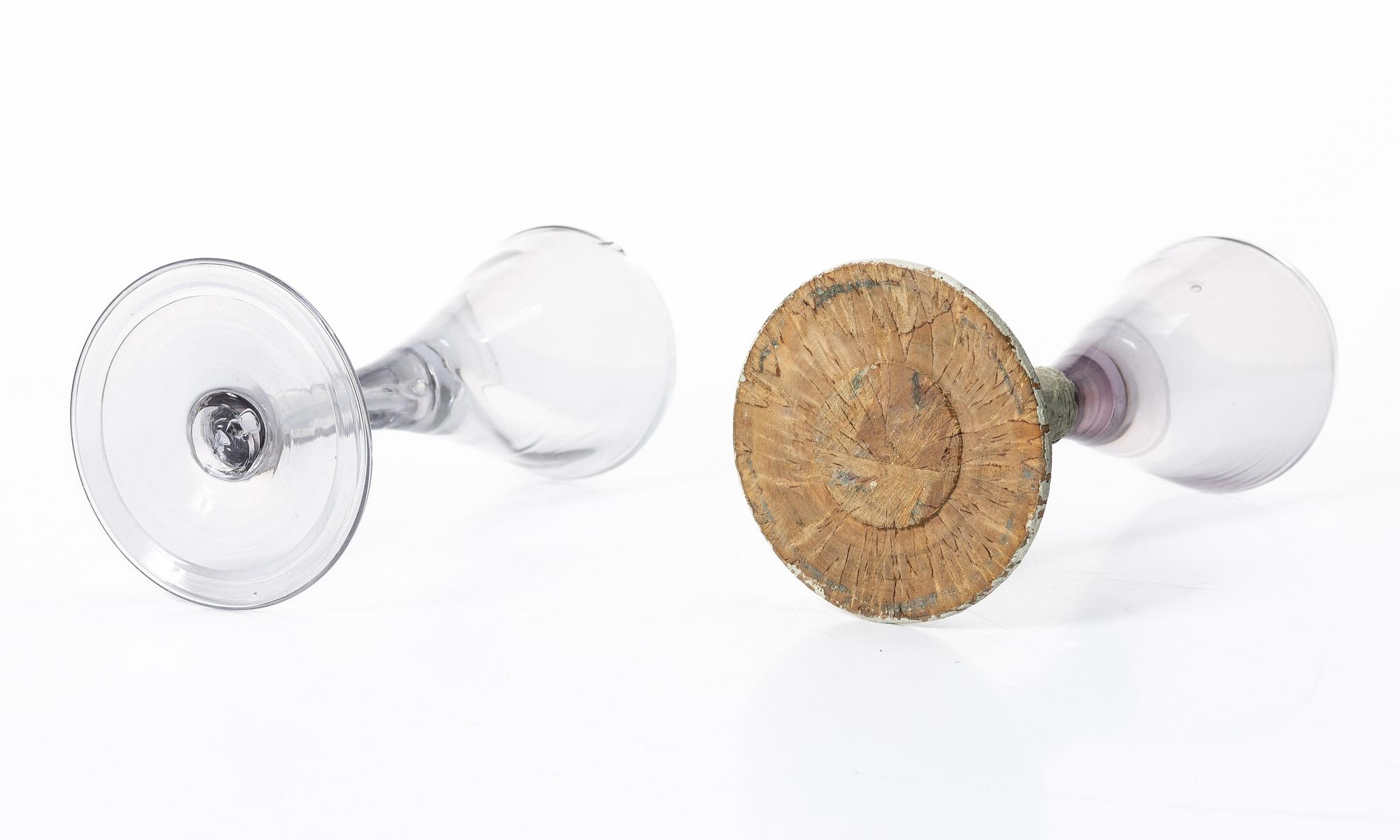 Two Swedish 18th century glasses.