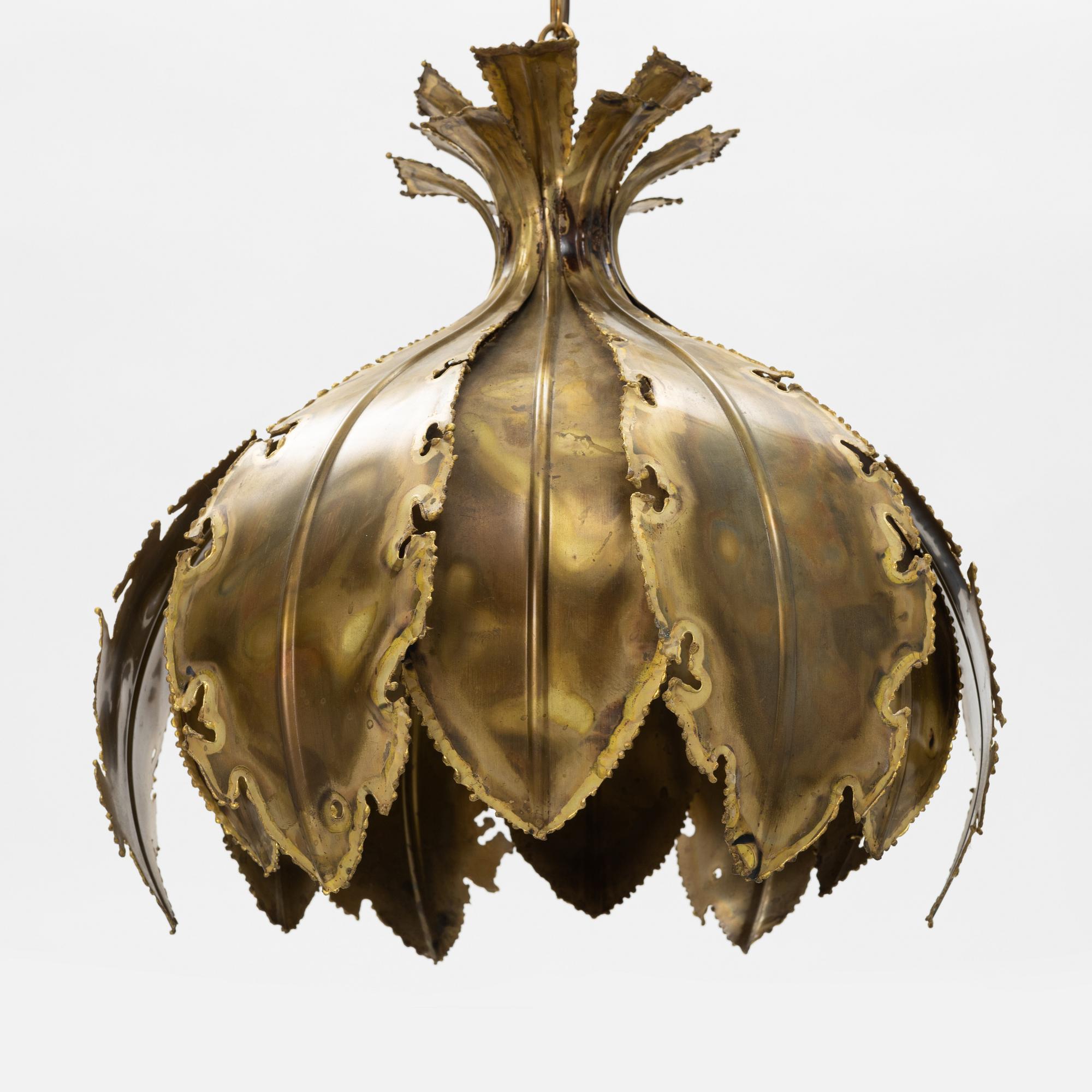 Svend Aage Holm Sørensen, a brass ceiling light, Sørensen & Pedersen Belysning ApS, Denmark, 1960-tal.