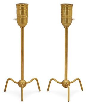 358. A pair of Josef Frank brass table lamps by Svenskt Tenn, probably 1940's.