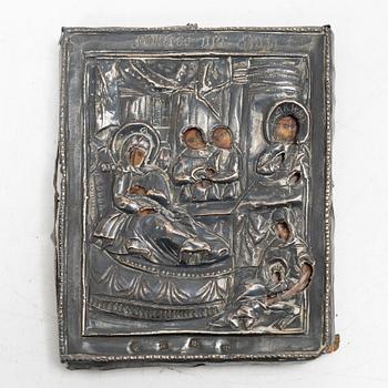 A Russian silver oclad, St Petersburg, 1801.