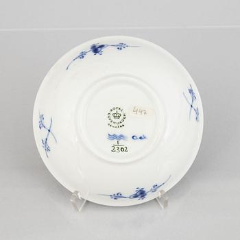 A group of three 'Blue Fluted' porcelain bowls, Royal Copenhagen, model '211', '592', '2302', 1893-1923 and 1950-60's.