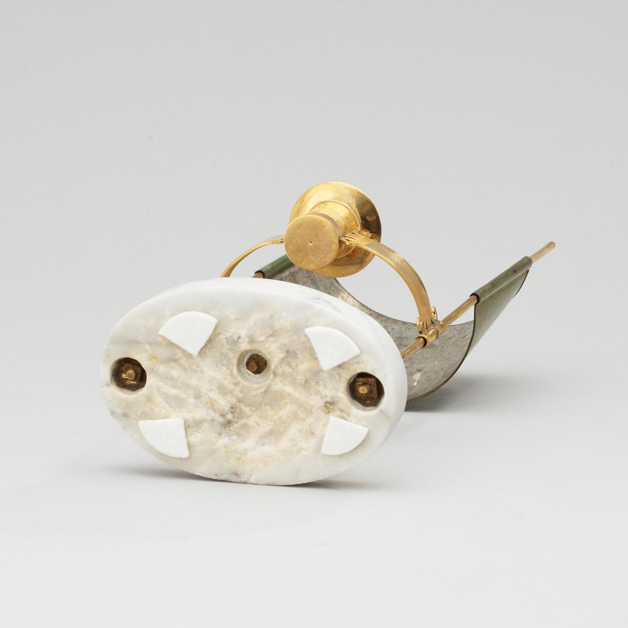 LÄSLAMPA, för ett ljus. Sengustaviansk, omkring år 1800.