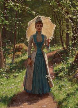 Johan Krouthén, Girl with umbrella.