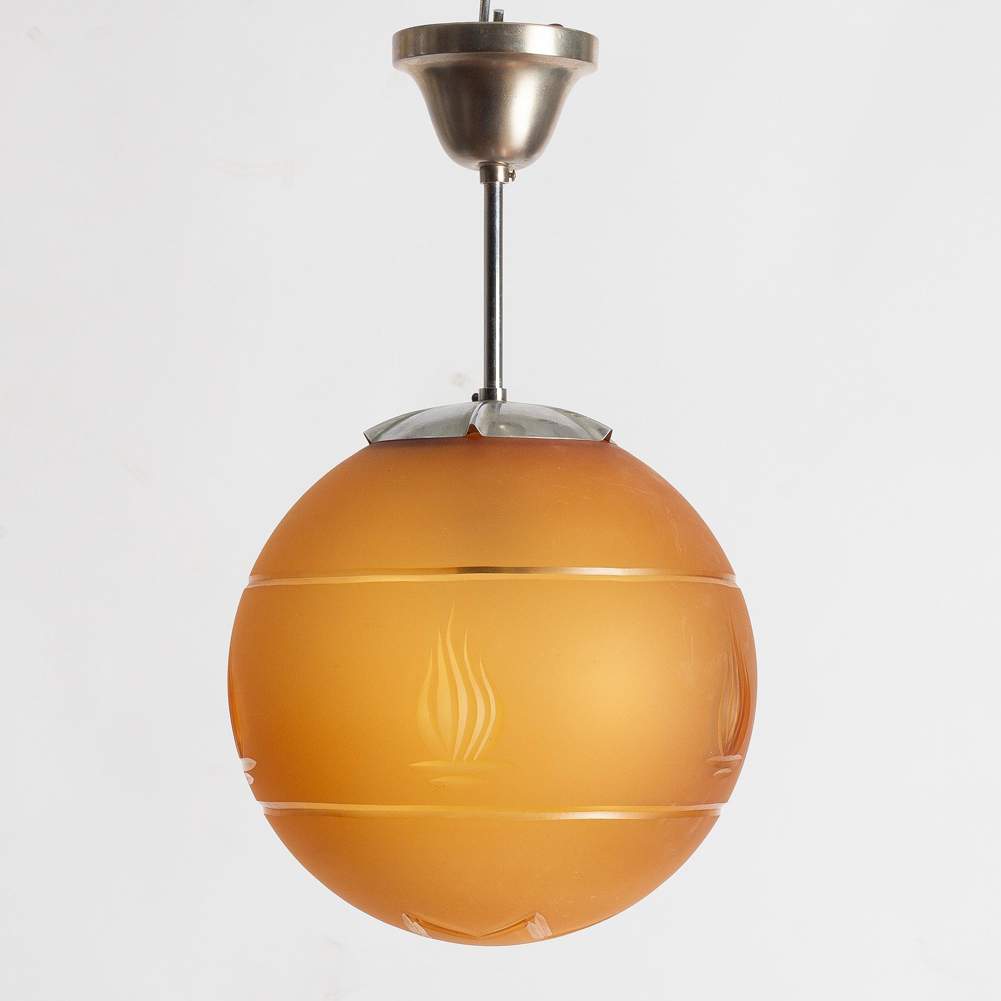 Kosta, attributed to, a ceiling lamp, 1930s.