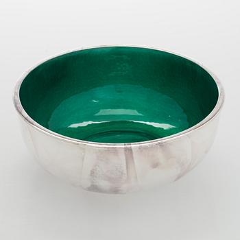 A sterling silver and enamel bowl, maker's mark of A. Tillander, Turku 2005.