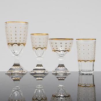 A 20th century 140 pcs 'Oderberg' glass service by Kosta.