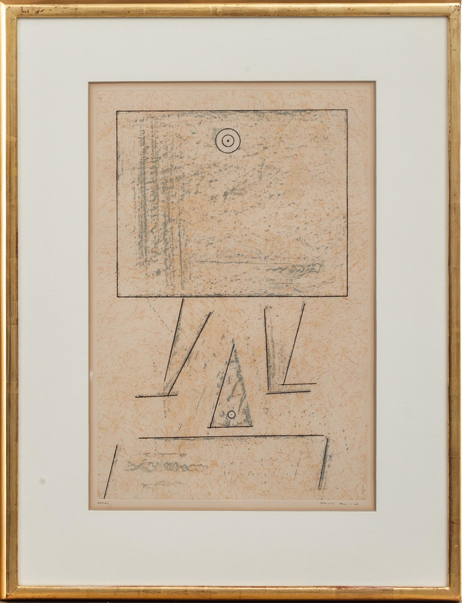 MAX ERNST, färgetsning. "A Nouveau Lopplo".  Epreuve d’artist och signerad.