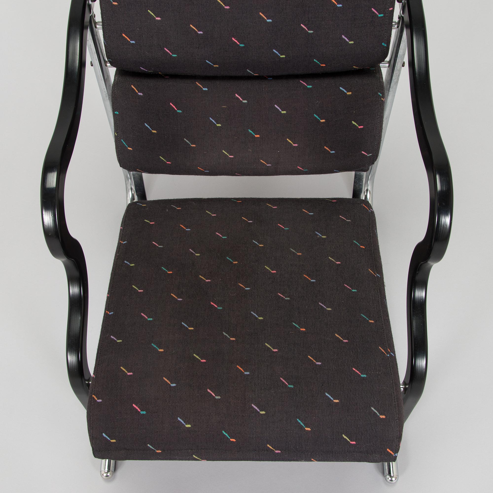 Yrjö Kukkapuro, A 1980s 'Experiment' open armchair for Avarte, Finland.