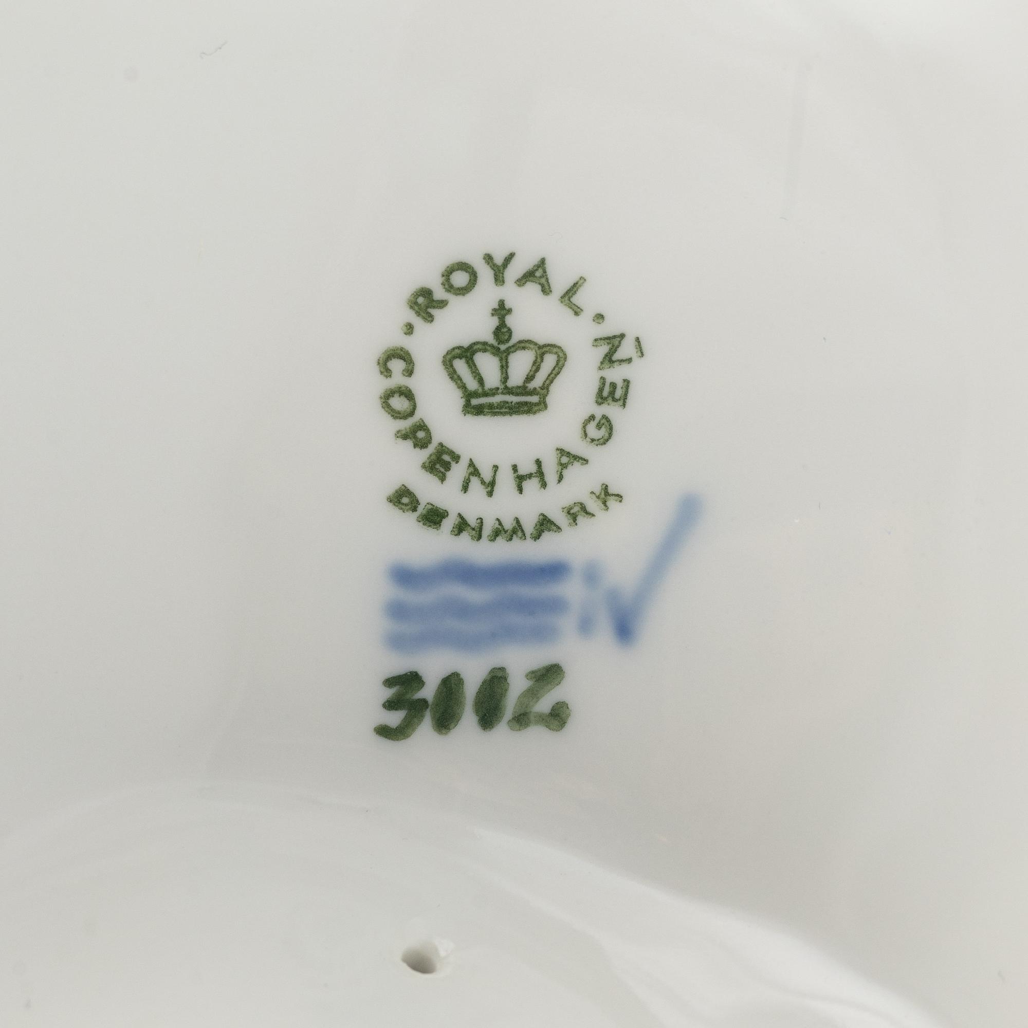 Theodor Madsen, figuriner, 2 st, Royal Copenhagen, Danmark, 1957.