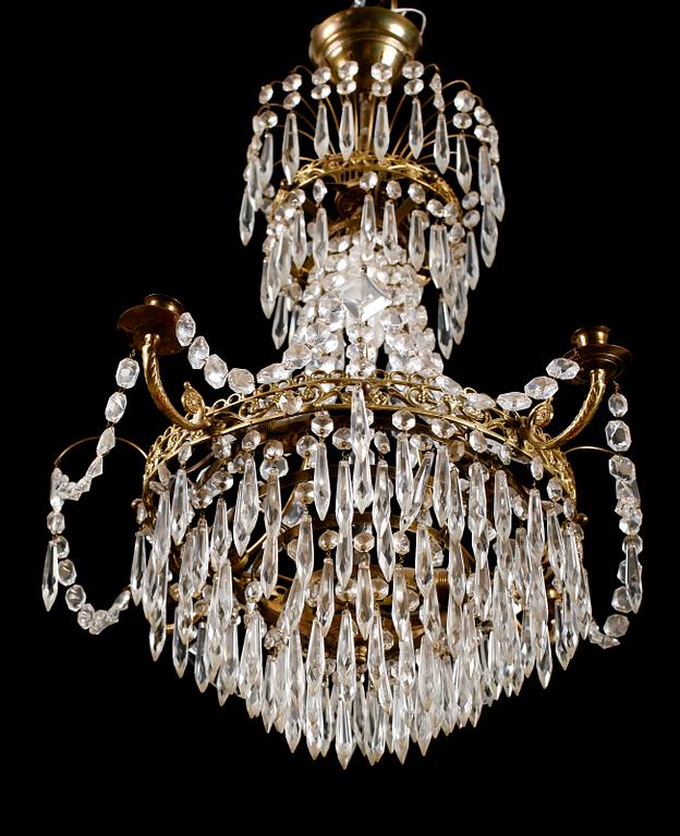 LJUSKRONA, empirestil, 1900-talets första hälft. Höjd ca 60 cm.