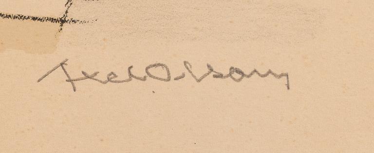 AXEL OLSON, färglitografi, signerad och numrerad 123/260.