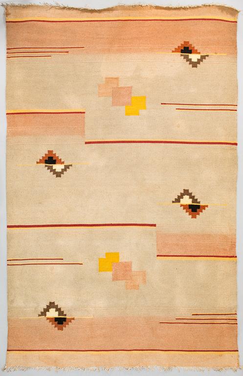 A 1930s Finnish flat weave carpet. Circa 280x180  cm.