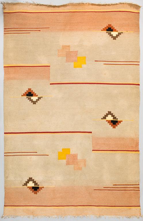 A 1930s Finnish flat weave carpet. Circa 280x180  cm.