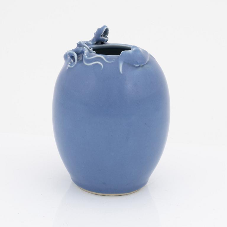 A Chinese claire du lune vase, 20th century.