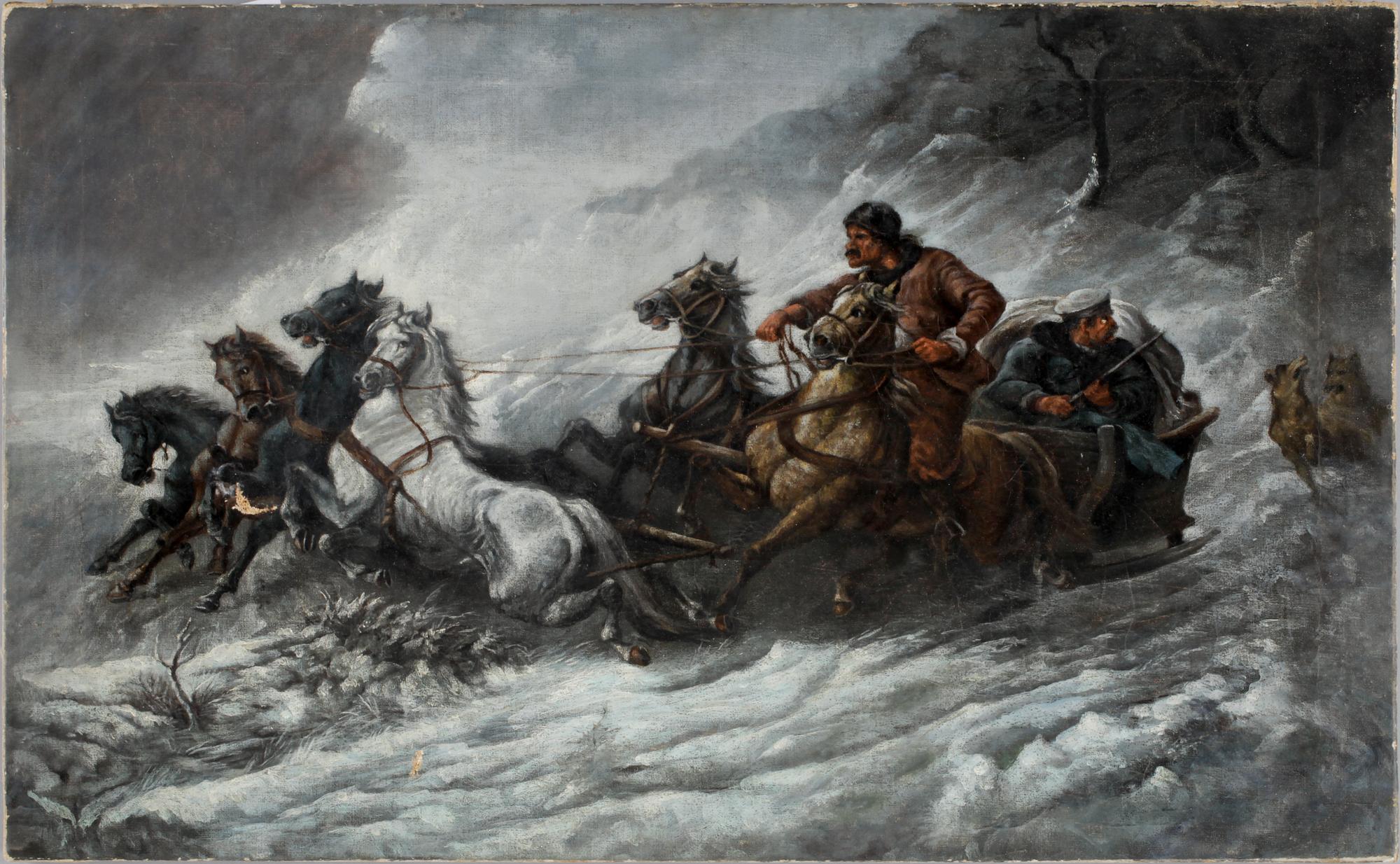 OKÄND KONSTNÄR, olja på duk, troligen Ryssland, 1800-tal.