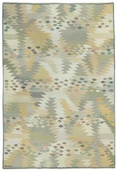 Barbro Nilsson, A CARPET. "Tånga, ljus". Tapestry weave. 304,5 x 204,5 cm. Signed AB MMF BN.