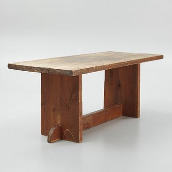 Axel Einar Hjorth, a stained pine 'Lovö' table, Nordiska Kompaniet, Sweden 1930s.