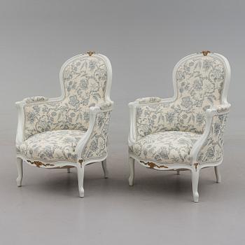 BERGÈRER, 1 par, Louis XIV-stil, 1900-talets början.